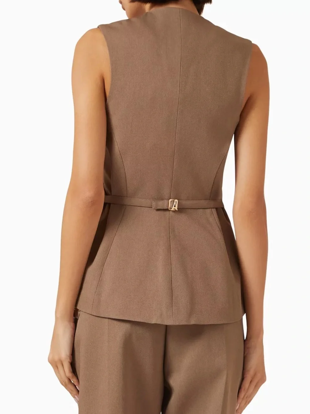 Maniere de voir simone waistcoat Taupe size 8 NWT - Picture 4 of 7
